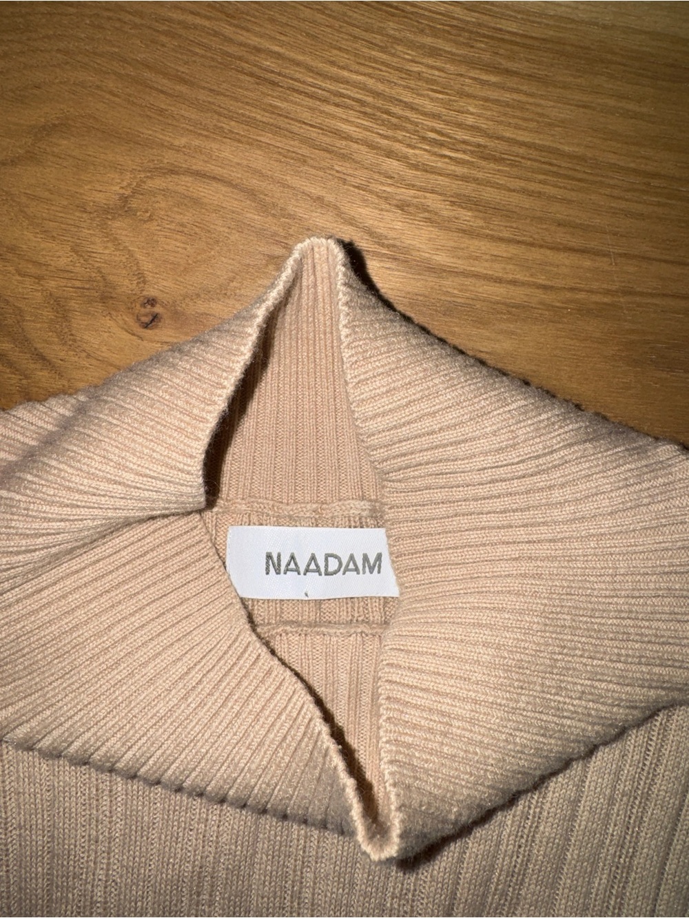 NAADAM Cream Ribbed Long Button-Trim Maxi Dress - Picture 4 of 4